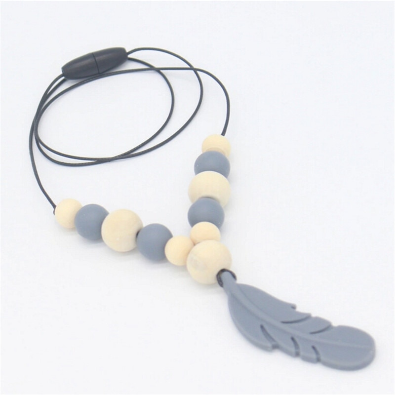 Baby Teething Necklace Food Grade Silicone Beads Long Chain Baby Goods Silicone Bead Nurse Gift For Baby Teether